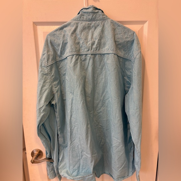 Buckle Black Turquoise Button-Up Shirt‎ - Picture 4 of 4